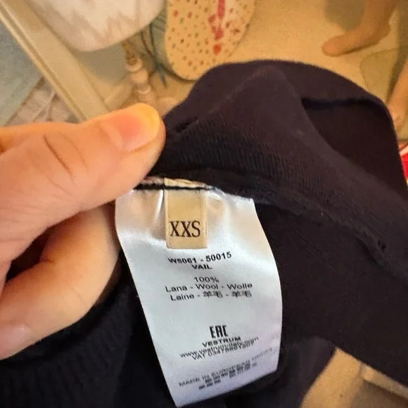 Vestrum Navy Sweater withLogo XXS $250 NWT